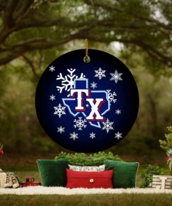 Texas Rangers MLB Personalized 2023 Holiday Merry Christmas Decorations Ornament