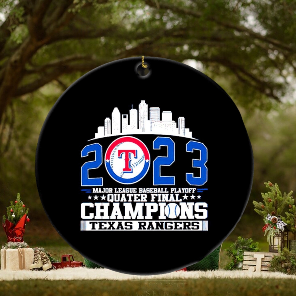 Texas Rangers MLB playoff Quater Final Champions ornament Texas Rangers MLB playoff Quater Final Champions ornament