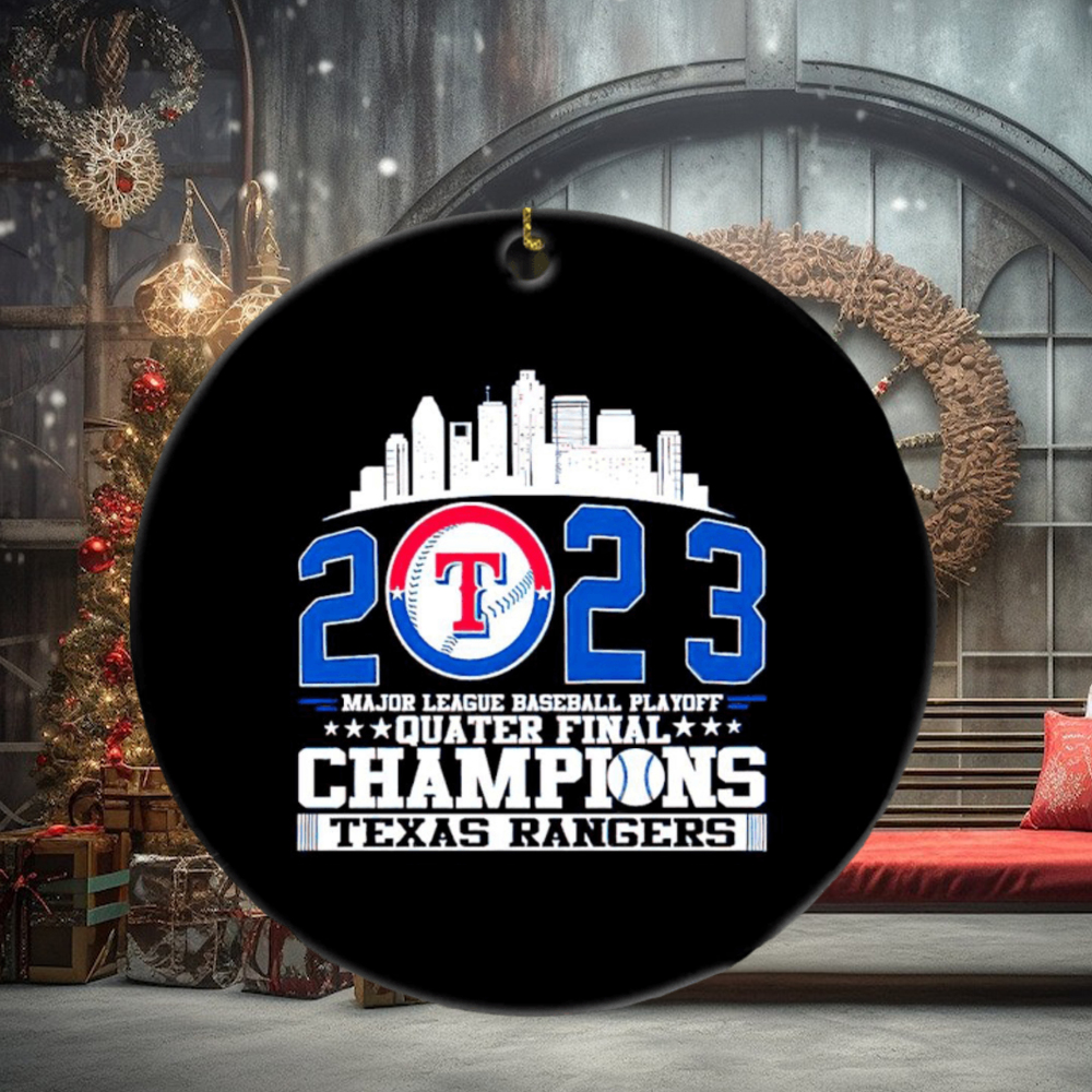Texas Rangers MLB playoff Quater Final Champions ornament Texas Rangers MLB playoff Quater Final Champions ornament