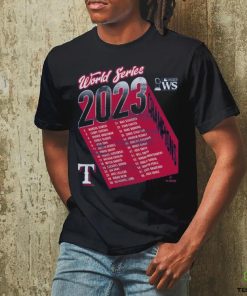 Texas Rangers Majestic Threads 2023 World Series Champions Life Of The Party Tri Blend Roster Shirt