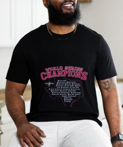Texas Rangers Majestic Threads Women's 2023 World Series Champions Local Ground Rules Roster Tri Blend hirt