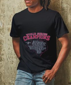 Texas Rangers Majestic Threads Women's 2023 World Series Champions Local Ground Rules Roster Tri Blend hirt
