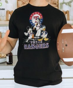 Texas Rangers Mickey Mouse Donald Duck Goofy Baseball Shirt