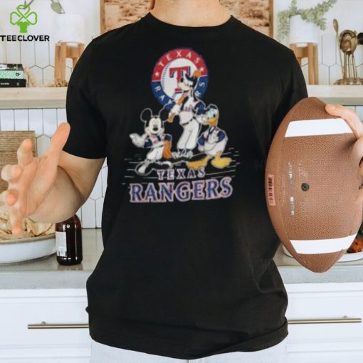 Texas Rangers Mickey Mouse Donald Duck Goofy Baseball Shirt