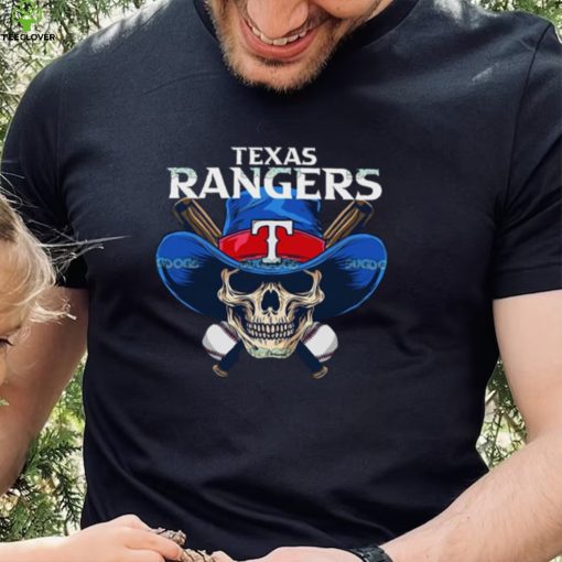 Texas Rangers Skull Cowboy Baseball Shirt