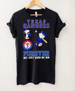 Texas Rangers Snoopy and Charlie Brown forever not just when we win hoodie, sweater, longsleeve, shirt v-neck, t-shirt