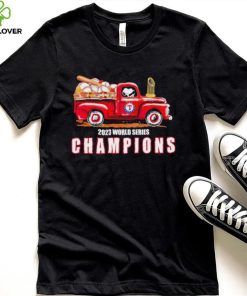 Texas Rangers Snoopy drive red truck 2023 World Series Champions hoodie, sweater, longsleeve, shirt v-neck, t-shirt