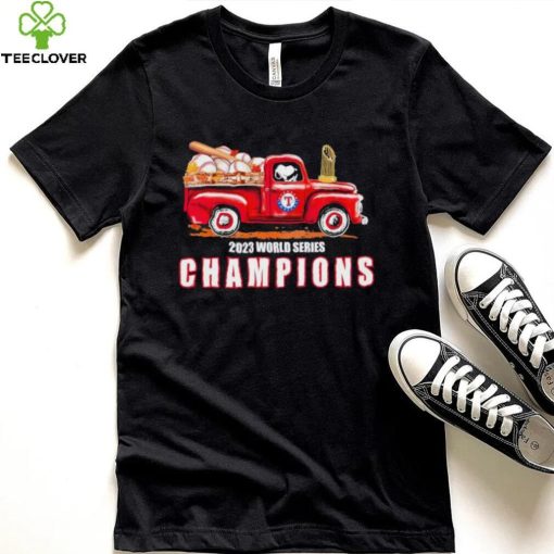 Texas Rangers Snoopy drive red truck 2023 World Series Champions hoodie, sweater, longsleeve, shirt v-neck, t-shirt