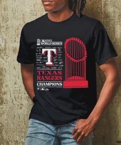 Texas Rangers Sport Team 2023 World Series Champions Trophy Signatures shirt