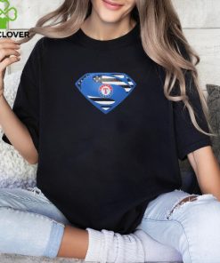 Texas Rangers Superman logo shirt