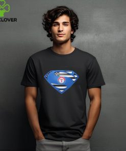 Texas Rangers Superman logo shirt