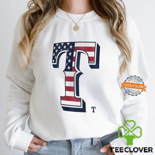 Texas Rangers T logo x Flag of the United States shirt