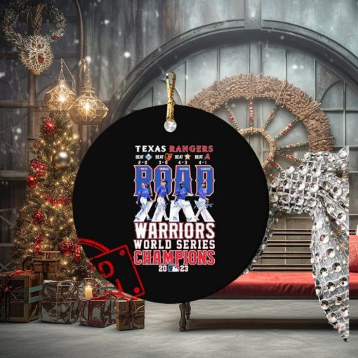 Texas Rangers WS Champions Abbey Road Warriors 2023 Signatures Ornament
