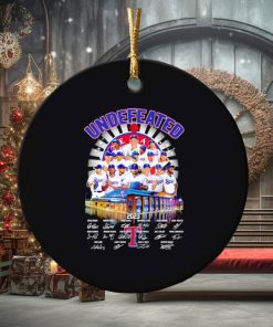 Texas Rangers undefeated 2023 signatures ornament