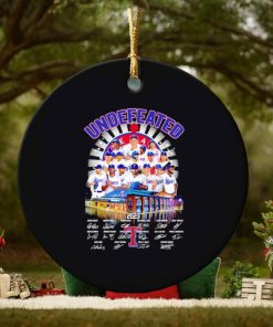 Texas Rangers undefeated 2023 signatures ornament