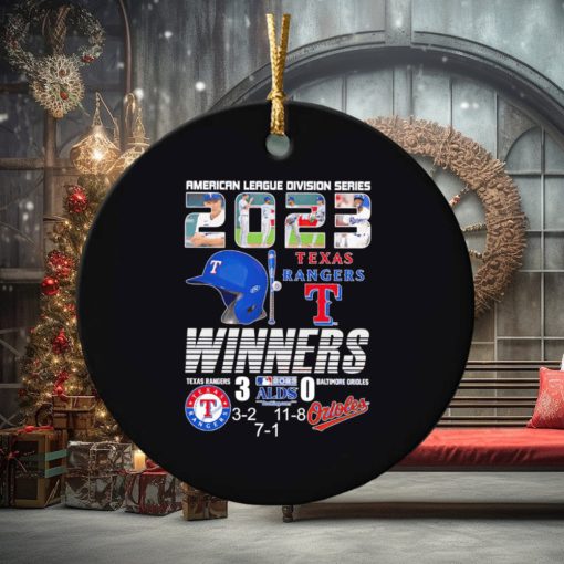 Texas Rangers vs Baltimore Orioles ALDS 2023 ornament