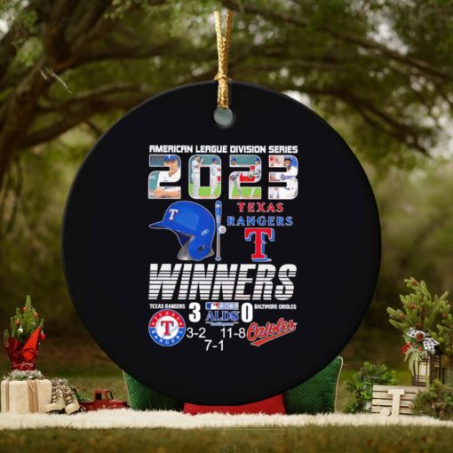 Texas Rangers vs Baltimore Orioles ALDS 2023 ornament