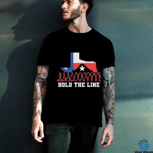 Texas Razor Wire Hold The Line Flag Shirt