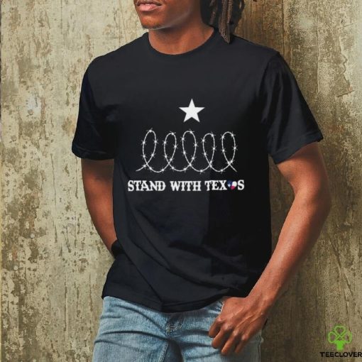 Texas Razor Wire – Stand With Texas Heart Shirt