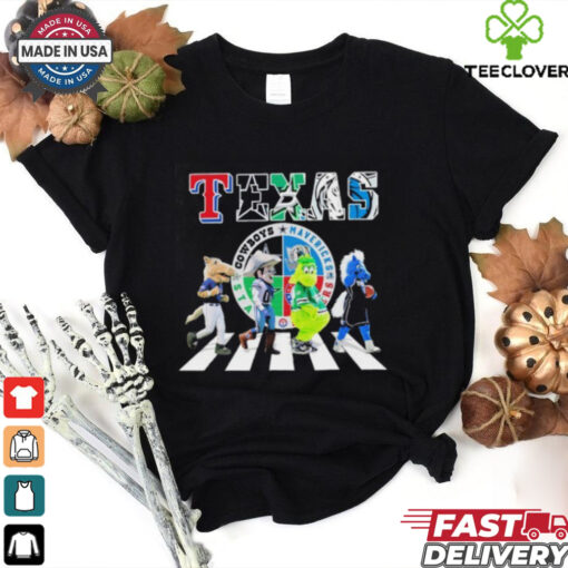 Texas Sports Team Mascots Abbey Road Shirt