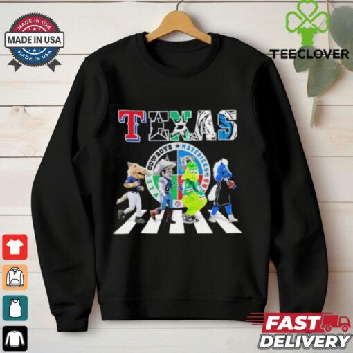 Texas Sports Team Mascots Abbey Road Shirt