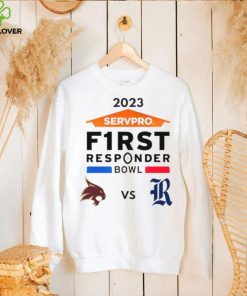 Texas State Bobcat vs Rice Owls 2023 Servpro F1rst Responder Bowl shirt