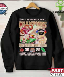 Texas State Bobcats Beat North Texas First Responder Bowl Champions Jan 3 2025 shirt