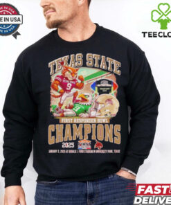 Texas State Bobcats First Responder Bowl Champions Jan 3 2025 At Gerald J Ford Stadium In University Park Texas shirt