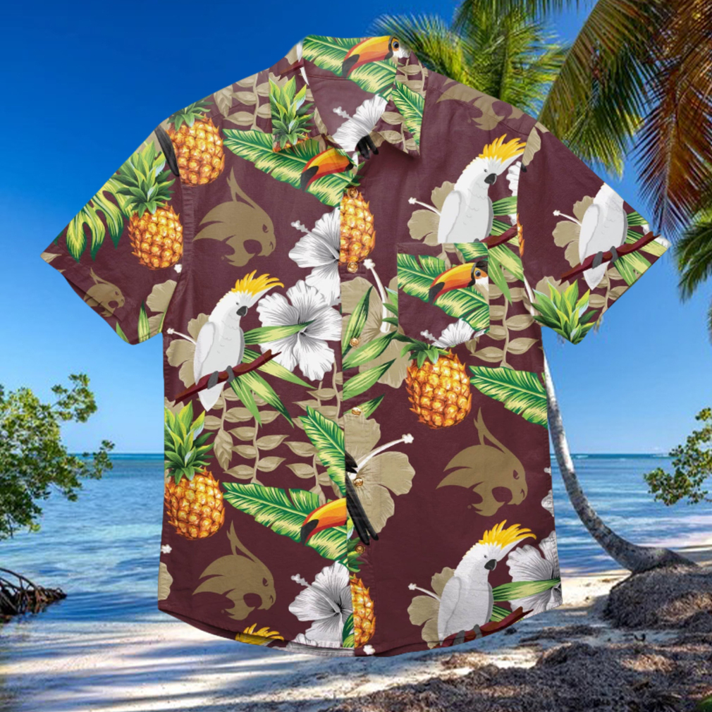 Texas State Bobcats Floral Hawaiian Shirt