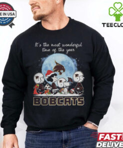 Texas State Bobcats It The Most Wonderful Time Of The Year Peanut Characters Christmas Shirt