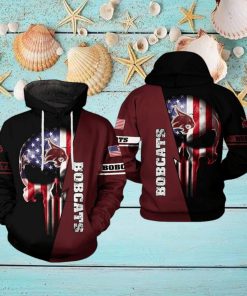 Texas State Bobcats NCAA US Flag Skull 3D Printed Hoodie