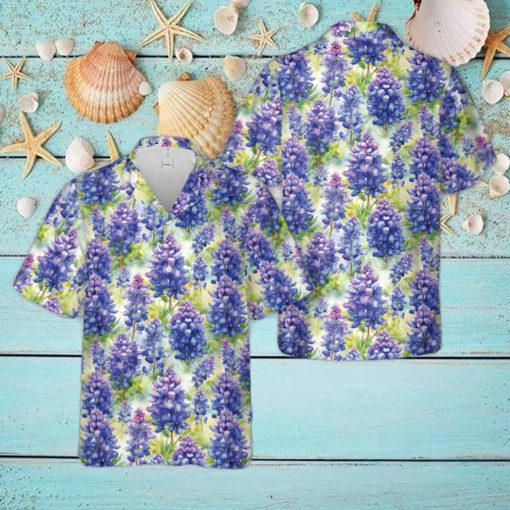 Texas State Flower   Bluebonnet Flower 1 Hawaiian Shirt