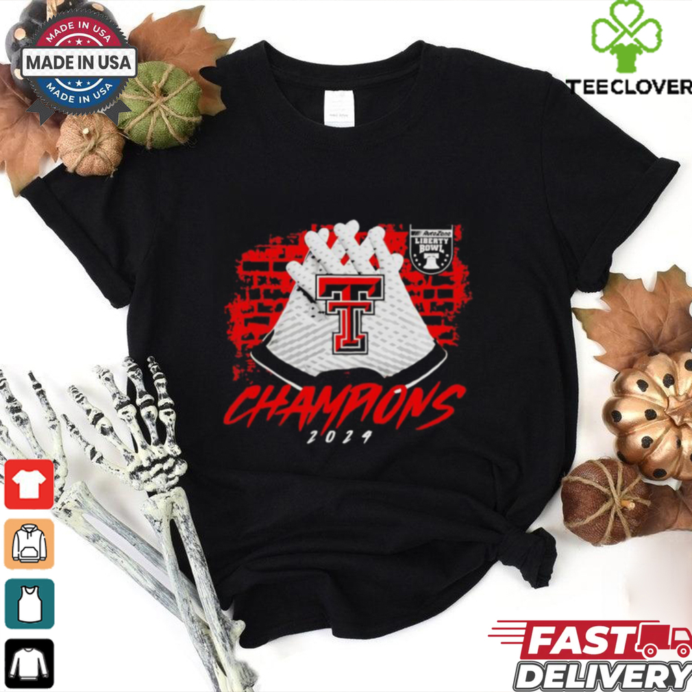 Texas Tech Red Raiders 2024 Liberty Bowl Champions gloves shirt Texas Tech Red Raiders 2024 Liberty Bowl Champions gloves shirt