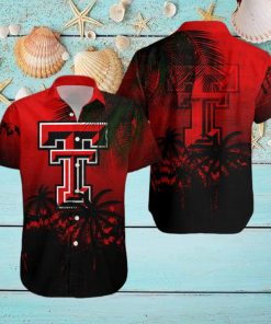 Texas Tech Red Raiders 3D Hawaiian Shirt Coconut Tree Tropical Grunge NCAA Summer Beach For Fans Gift