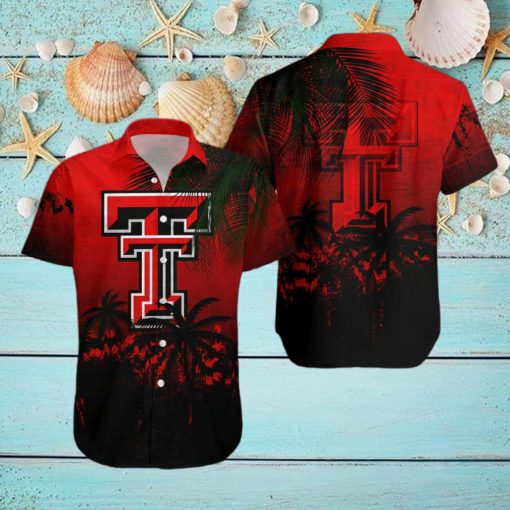 Texas Tech Red Raiders 3D Hawaiian Shirt Coconut Tree Tropical Grunge NCAA Summer Beach For Fans Gift