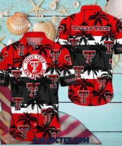 Texas Tech Red Raiders America Sunset Coconut Silhouette Hawaiian Shirt