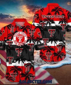 Texas Tech Red Raiders America Sunset Coconut Silhouette Hawaiian Shirt