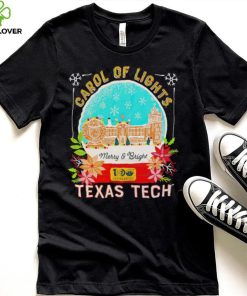 Texas Tech Red Raiders Carol of Lights Merry and Bright 100 year snow globe shirt