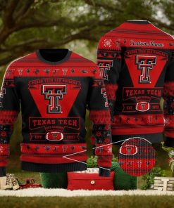 Texas Tech Red Raiders Football Team Logo Personalized Ugly Christmas Sweater Christmas Gift For Big Fans