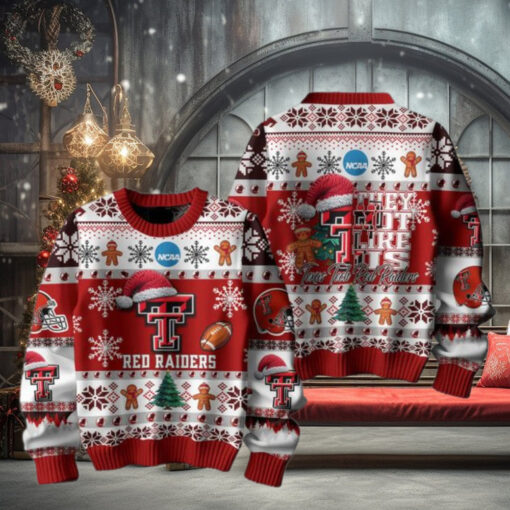 Texas Tech Red Raiders Football They Not Like Us Christmas Ugly Sweater