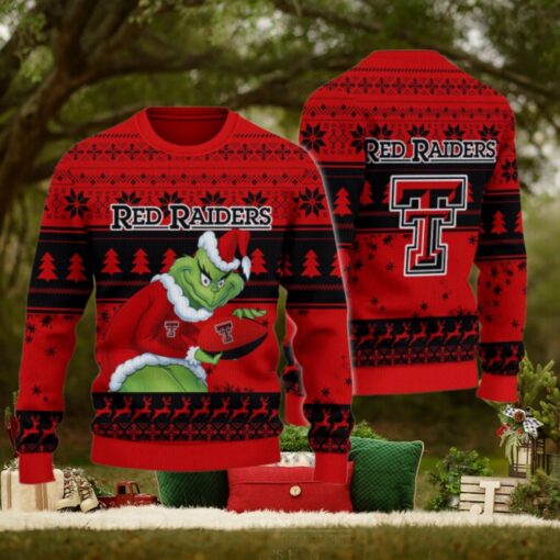 Texas Tech Red Raiders Grinch Ugly Christmas Sweater