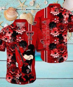 Texas Tech Red Raiders Hawaiian Shirt Mickey Love Surfing Trending Summer Gift