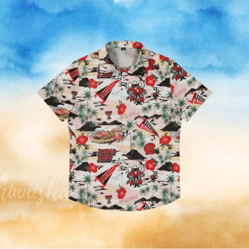 Texas Tech Red Raiders Thematic Stadium Print Hawaiian Shirt