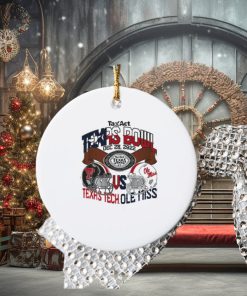Texas Tech Vs Ole Miss TaxAct Texas Bowl Dec 28, 2022 Ornament Christmas
