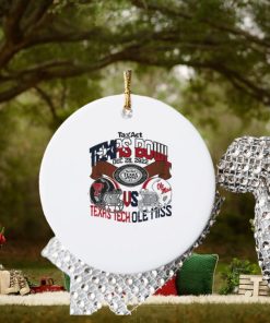 Texas Tech Vs Ole Miss TaxAct Texas Bowl Dec 28, 2022 Ornament Christmas