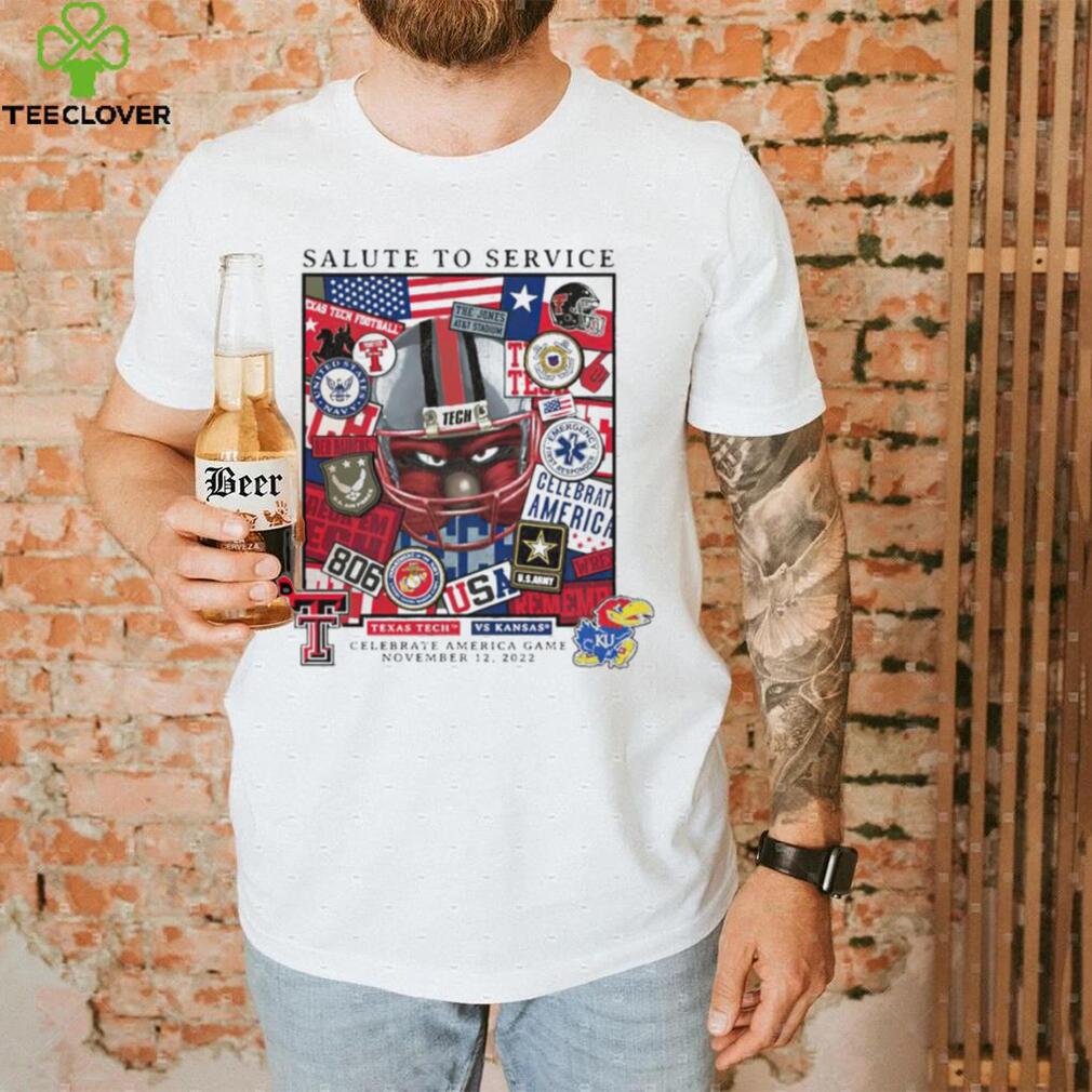 Texas Tech vs. Ku 2022 Salute to service T Shirt Texas Tech vs. Ku 2022 Salute to service T Shirt