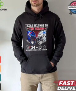 Texas belongs to the Texans November 18 2024 Texans vs Cowboys score Christmas shirt