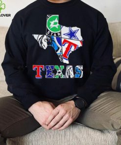 Texas city 4 team sports logo map hoodie, sweater, longsleeve, shirt v-neck, t-shirt