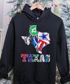 Texas city 4 team sports logo map hoodie, sweater, longsleeve, shirt v-neck, t-shirt