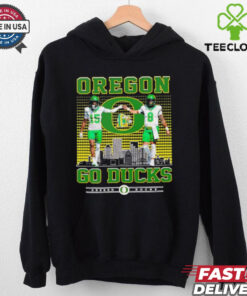 Tez Johnson vs Dillon Gabriel Oregon Ducks go Ducks city skyline shirt